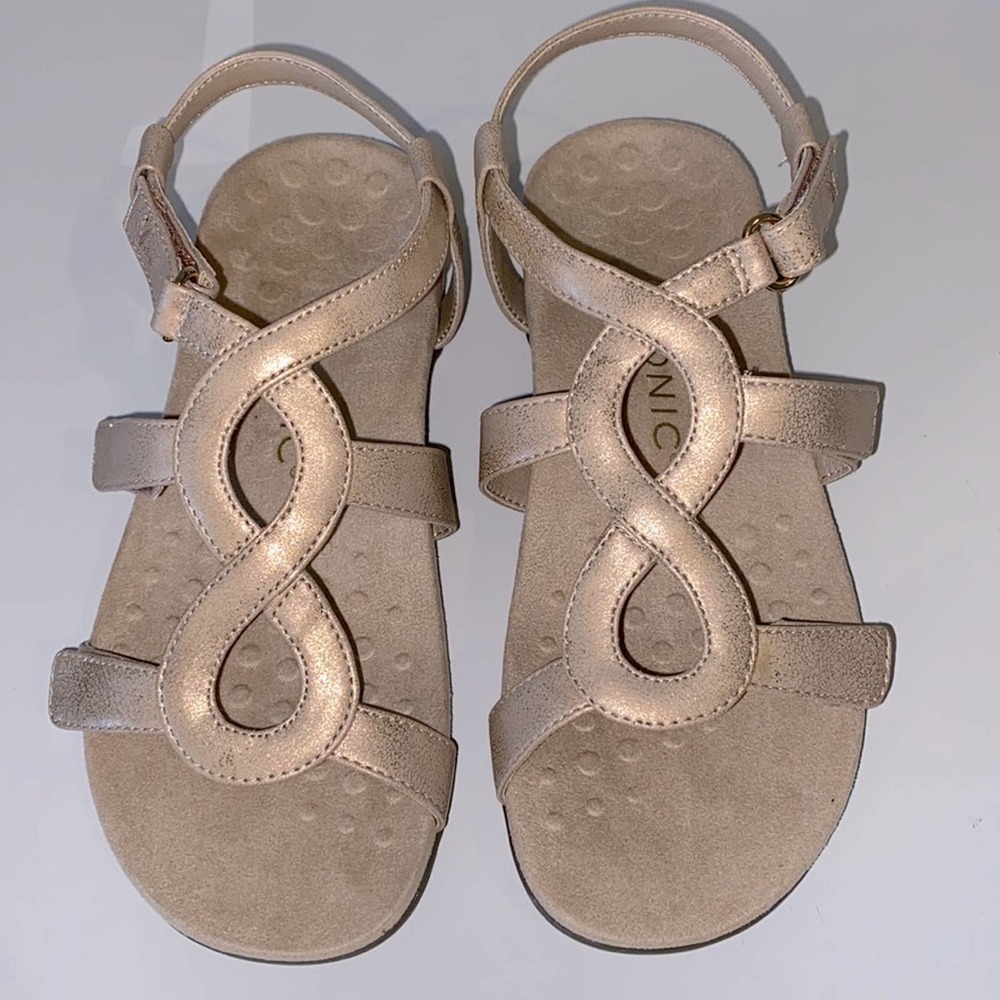 Nib Vionic Rest Jodie Rose Gold Adjustable Sandals - image 4